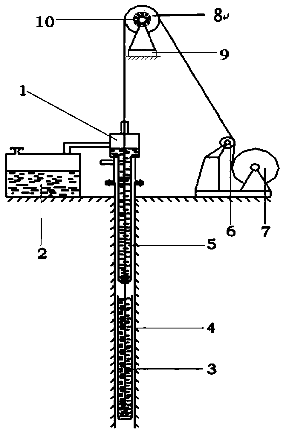 Oil field underground liquid level detection method and device