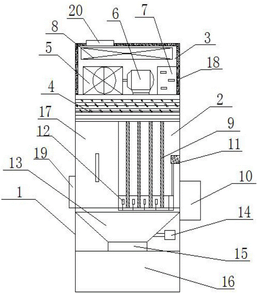 One-machine bag type dust collector