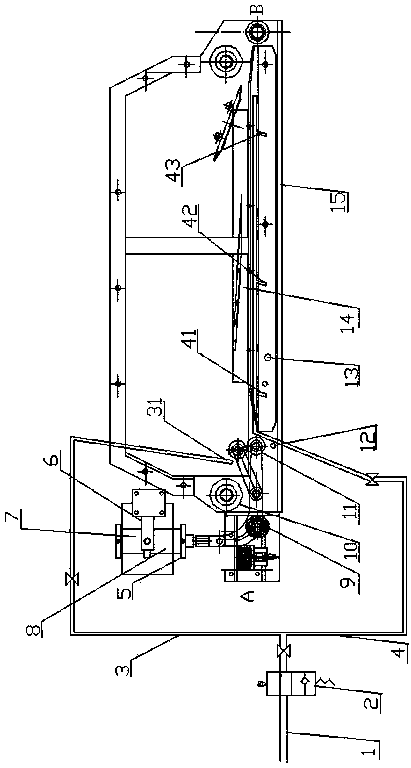 Automatic blowing device inside loop