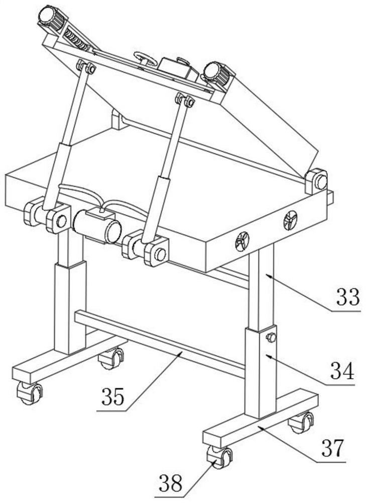 Writing table for graphic design illustration