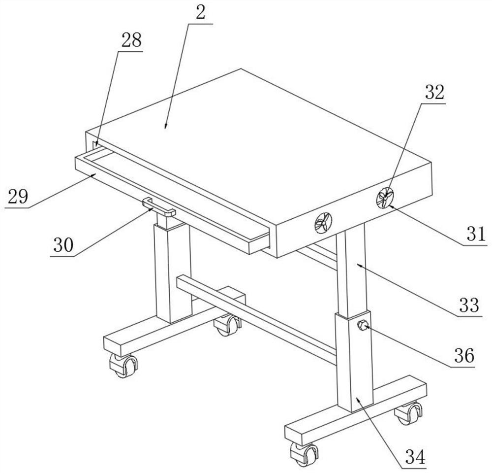 Writing table for graphic design illustration