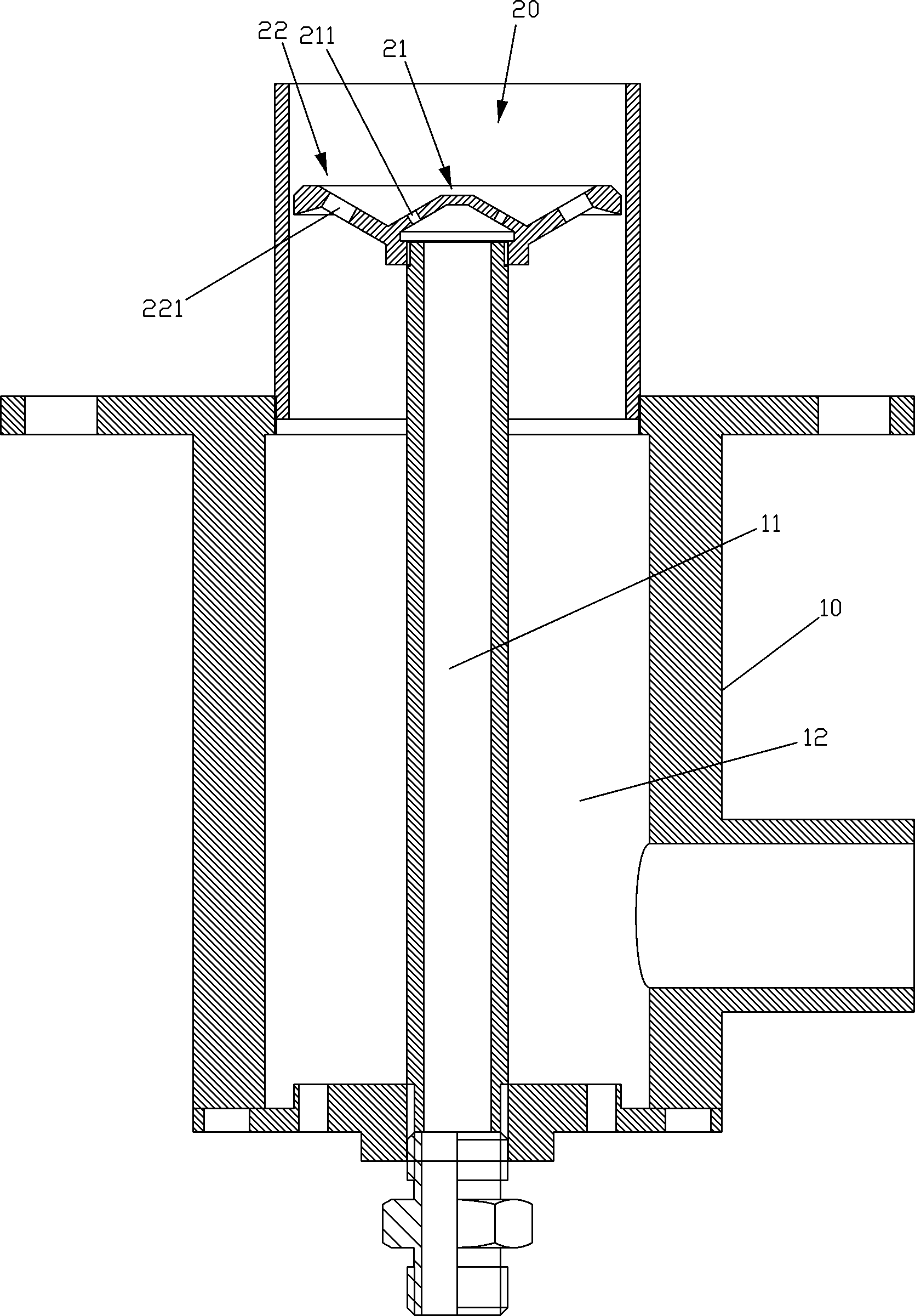 Quasi-high speed gas burner for industrial stove