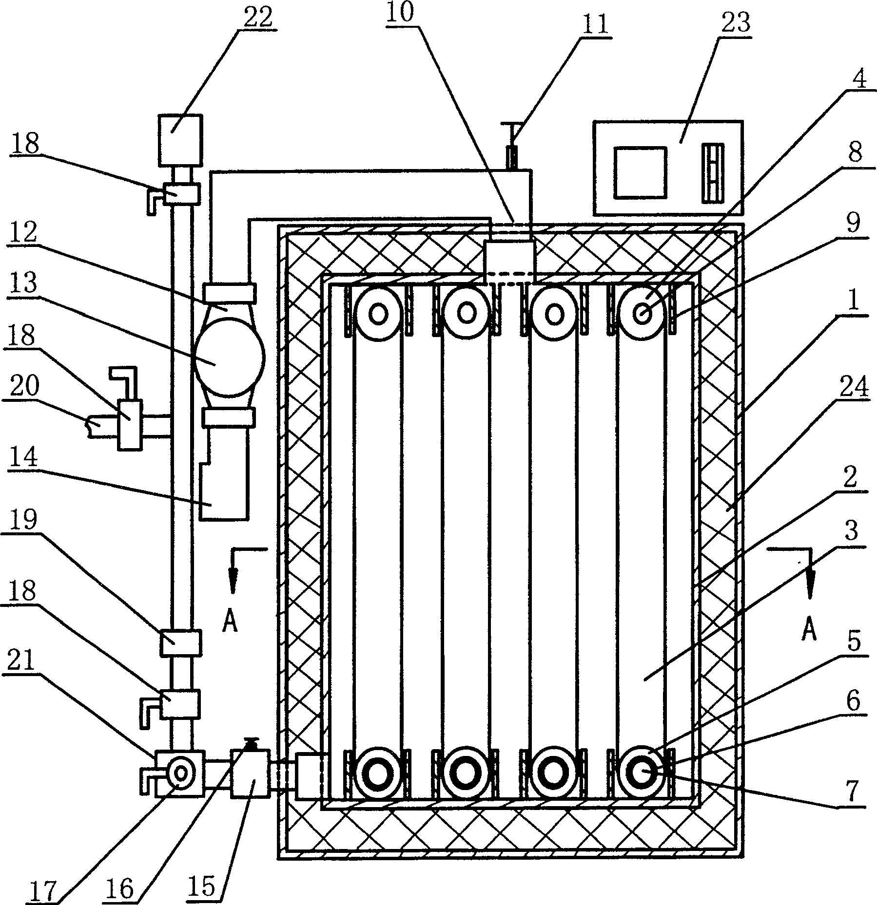 Full-automatic electric heating hot-water boiler for household use