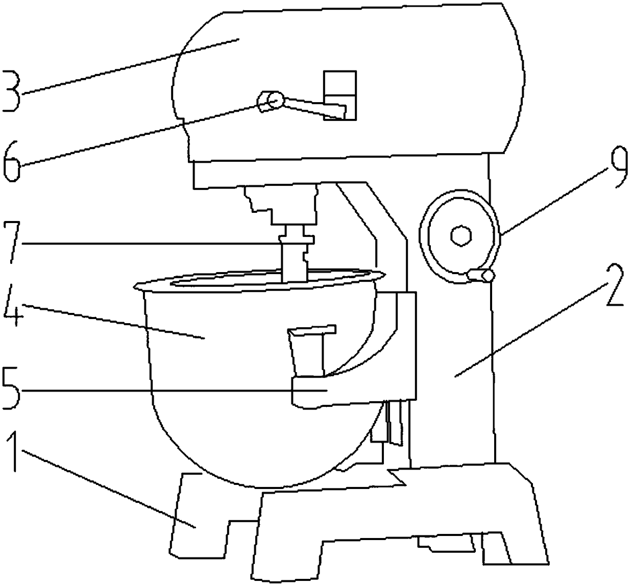 Foodstuff high-efficient stirring device