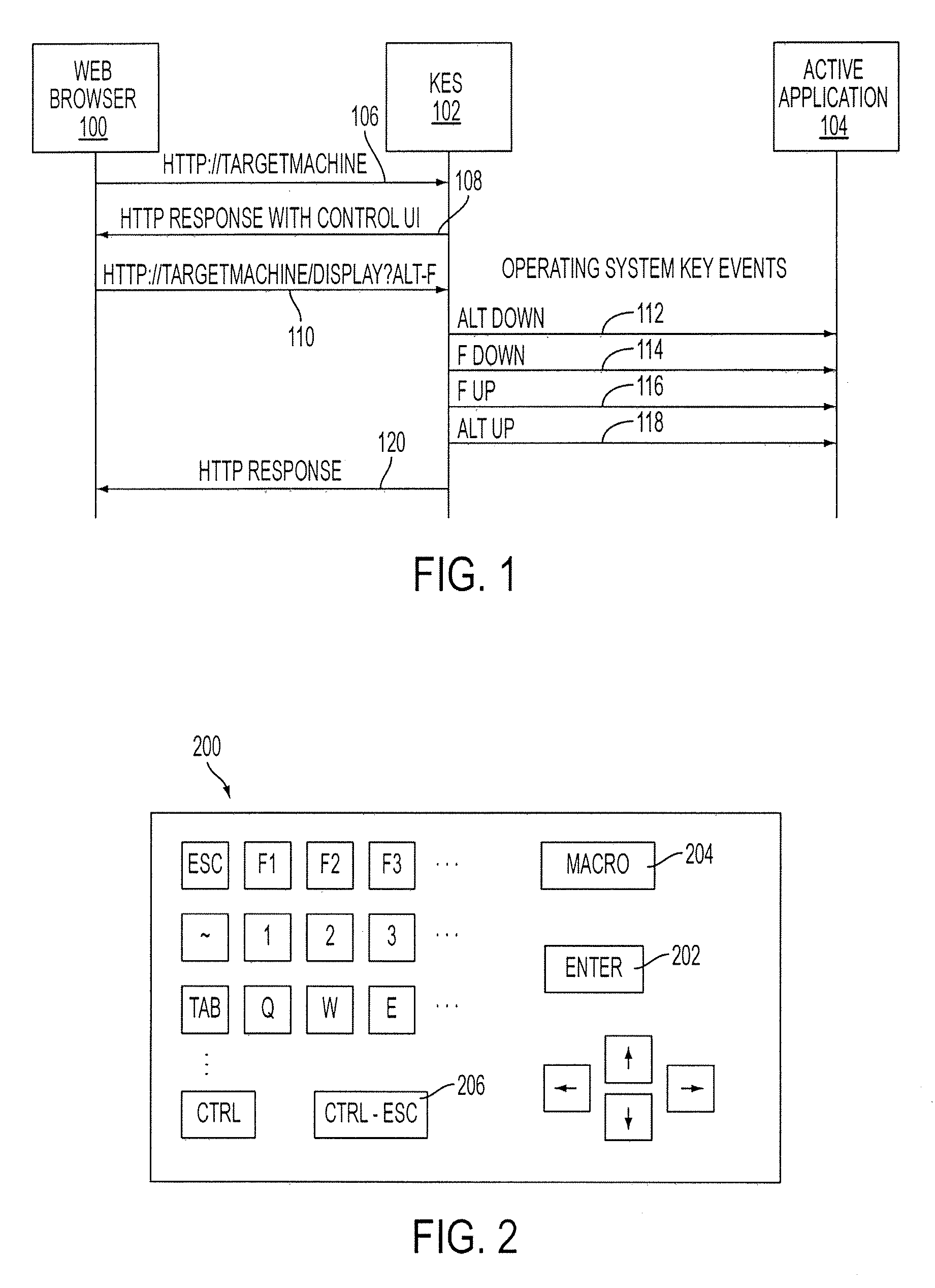 Remotely controlling a computer via simulated keyboard events