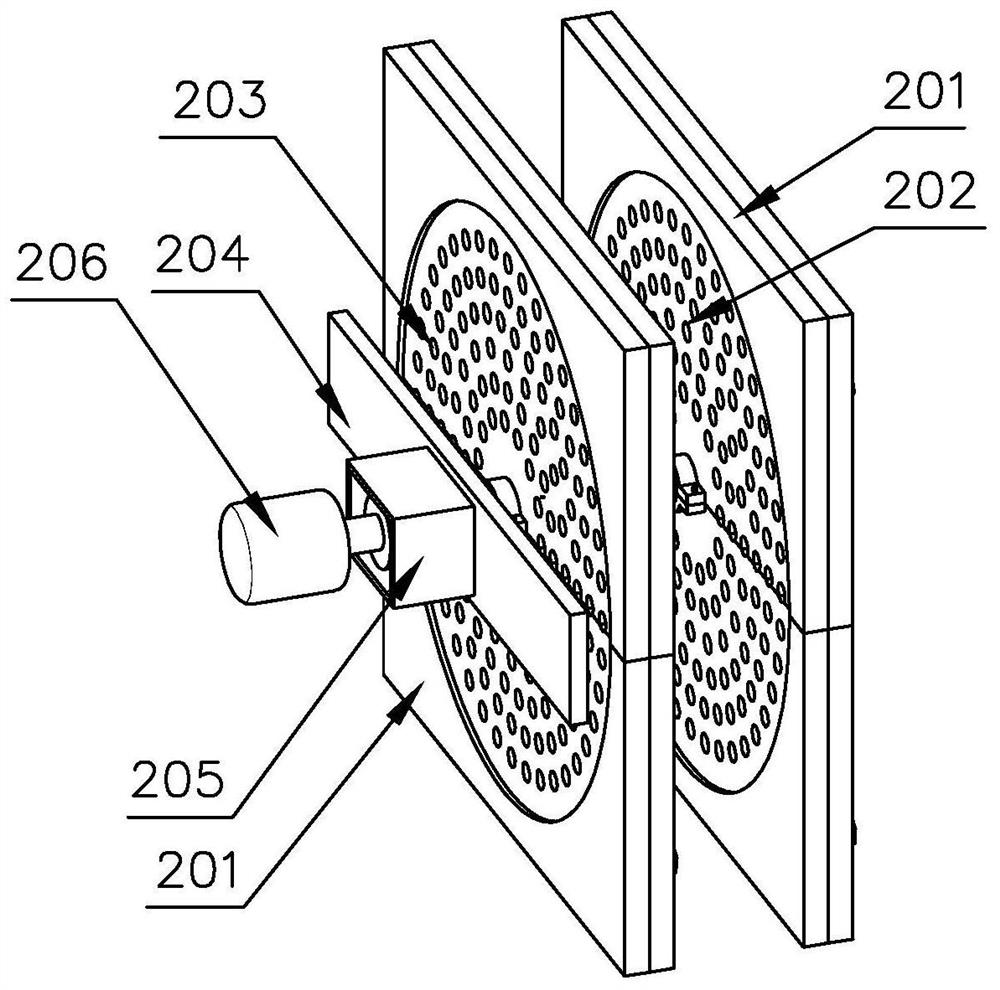 Auxiliary treatment device for roller coating waste gas of four-color pre-roller coating aluminum coil