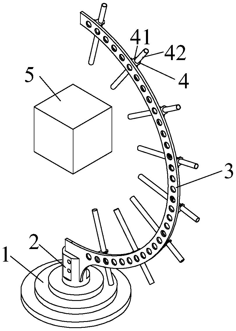 A near-field acoustic holography testing method and device based on the basic solution of the spherical function