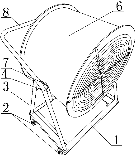 Push-pull type air blower for simulating automobile operating environment