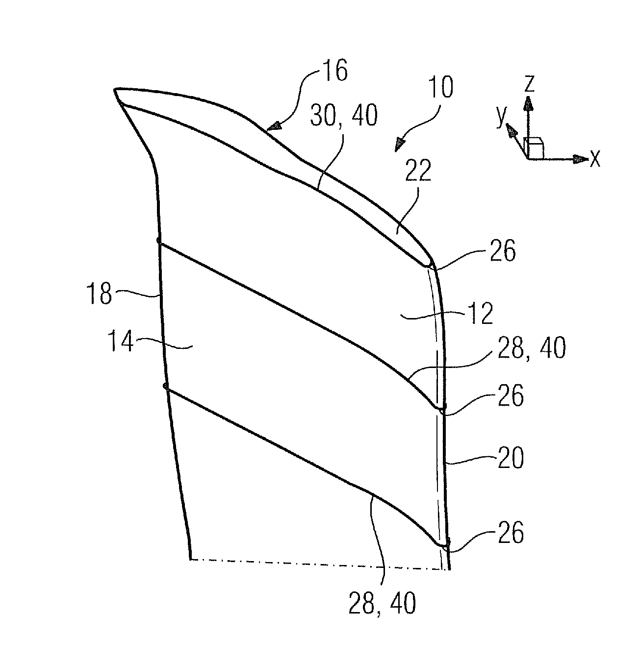 Compressor blade for an axial compressor