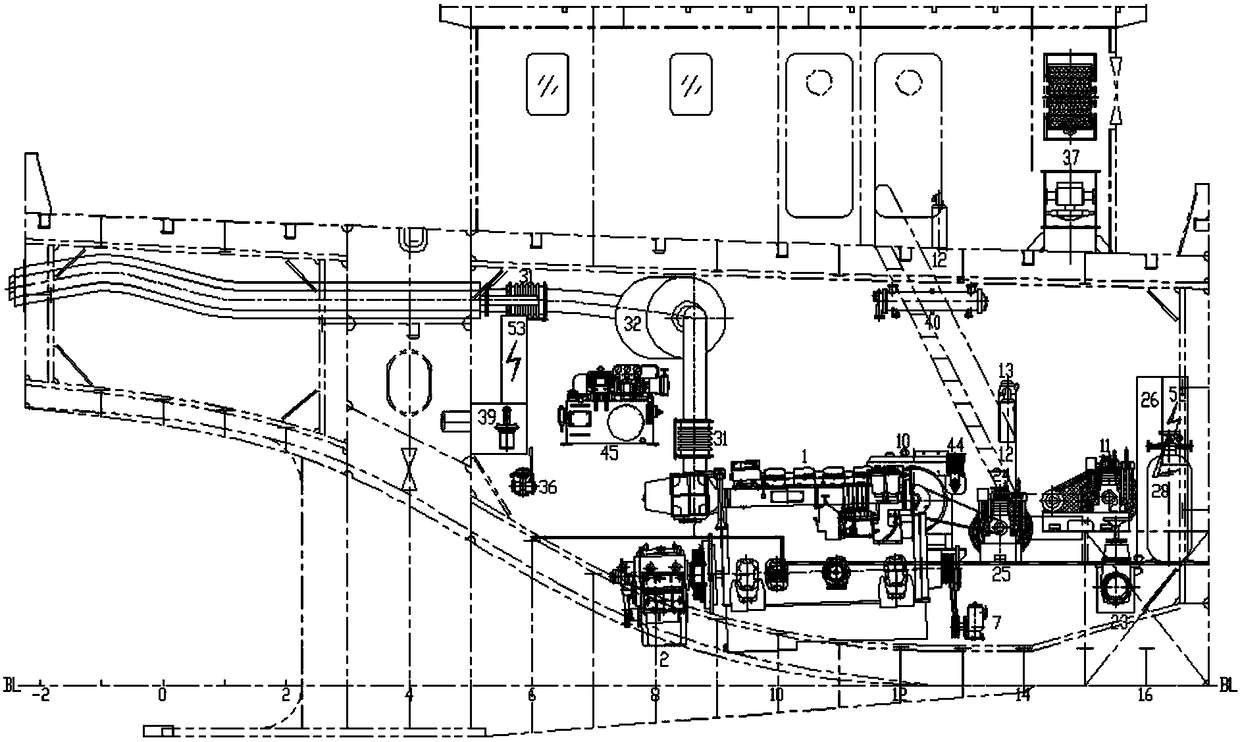 A kind of hybrid power collecting and distributing cargo ship