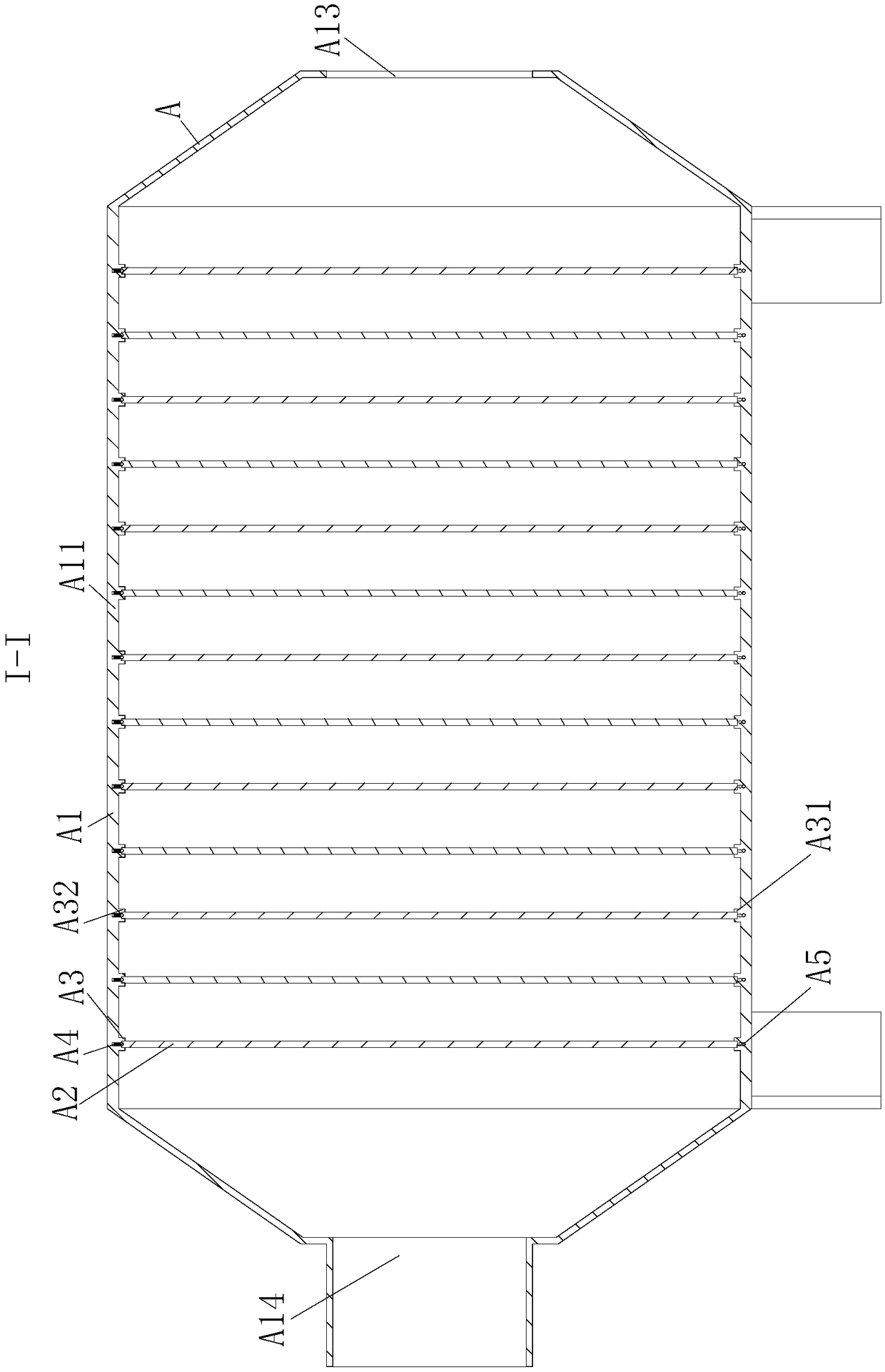 Waste gas treatment equipment and method