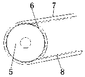 Conveying cleaning device used in rice cake processing