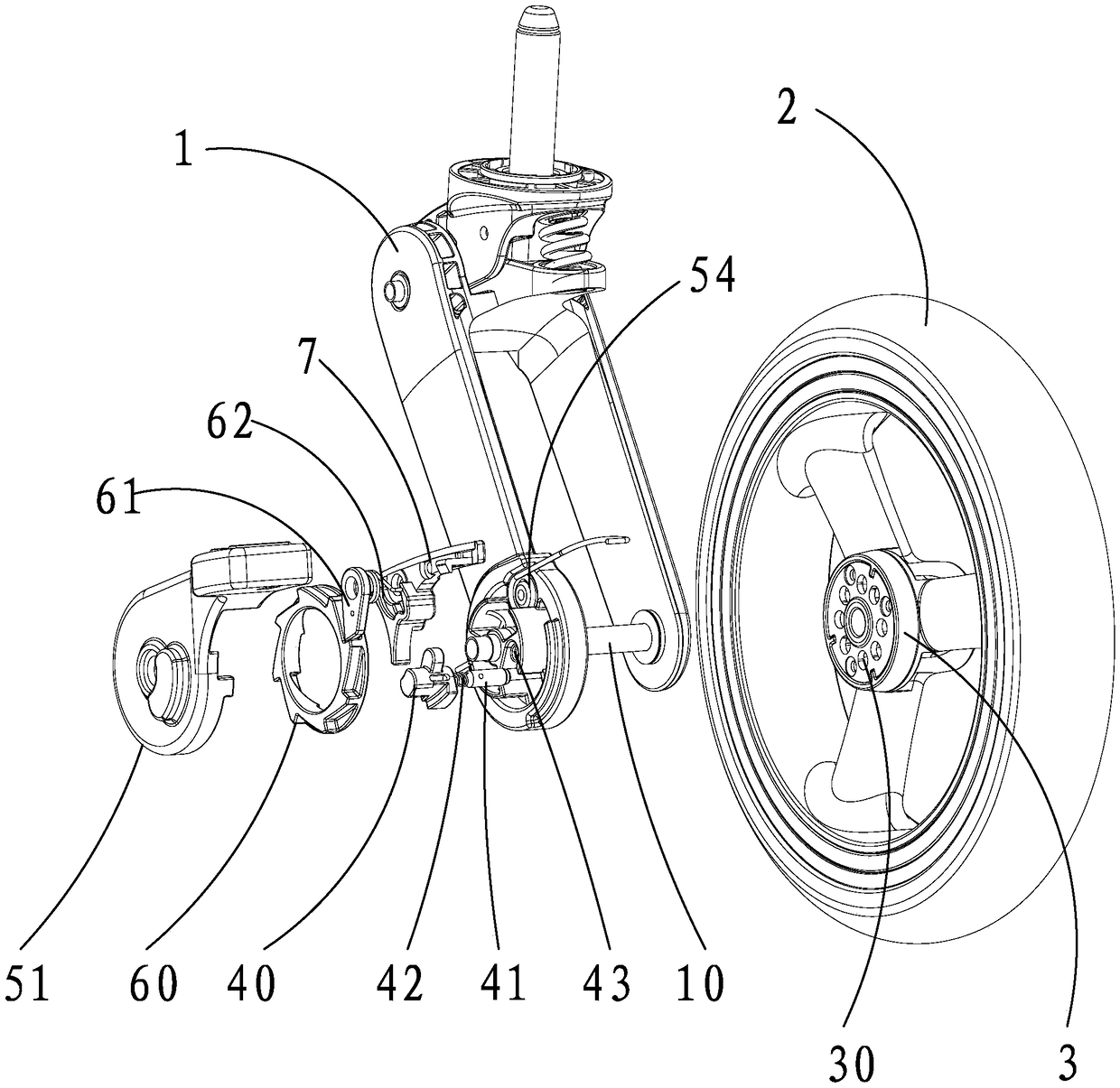 Brake mechanism capable of being automatically reset