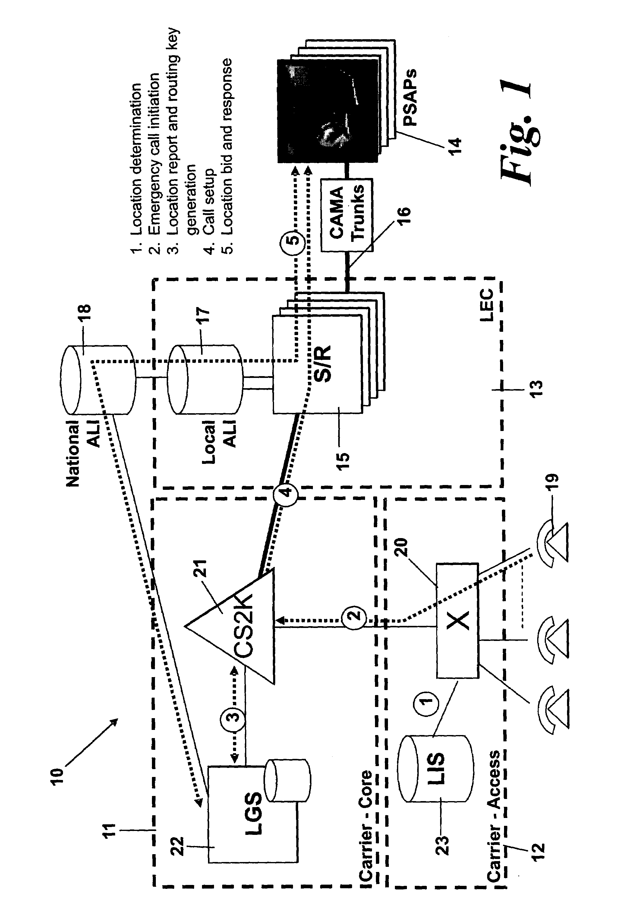 Determining the geographical location from which an emergency call originates in a packet-based communications network