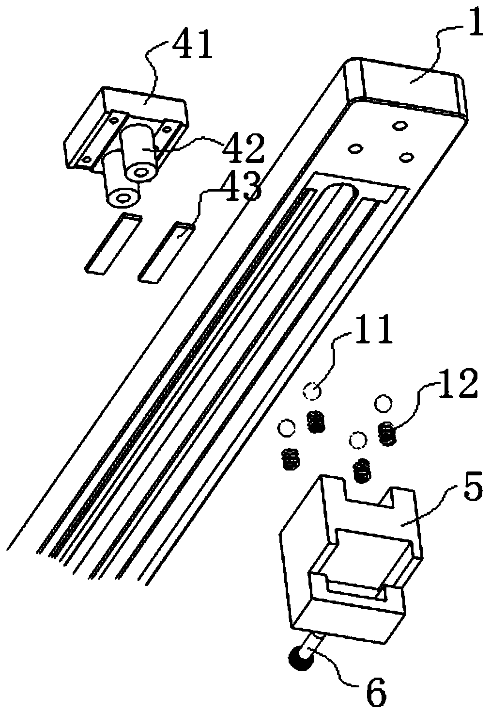 Vernier caliper used for hole distance measurement