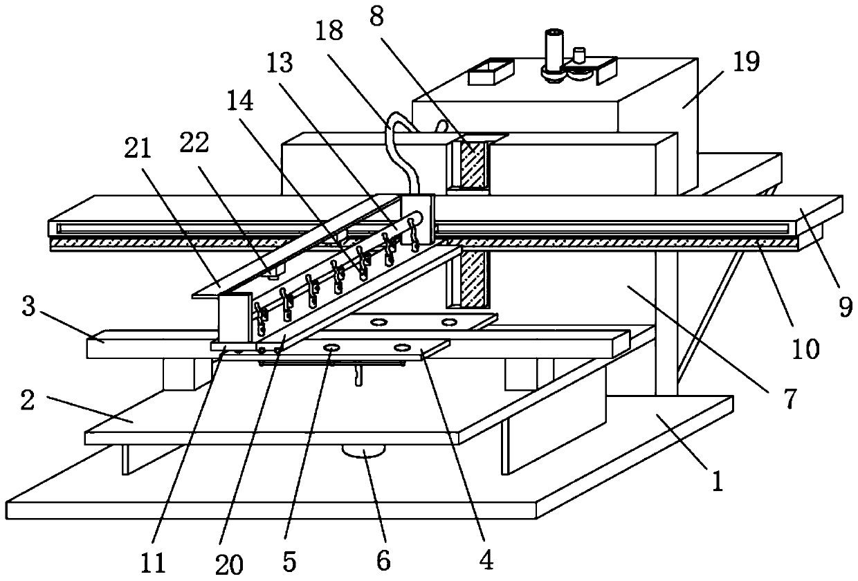 Flexible type paint spraying device for plate processing and using method thereof