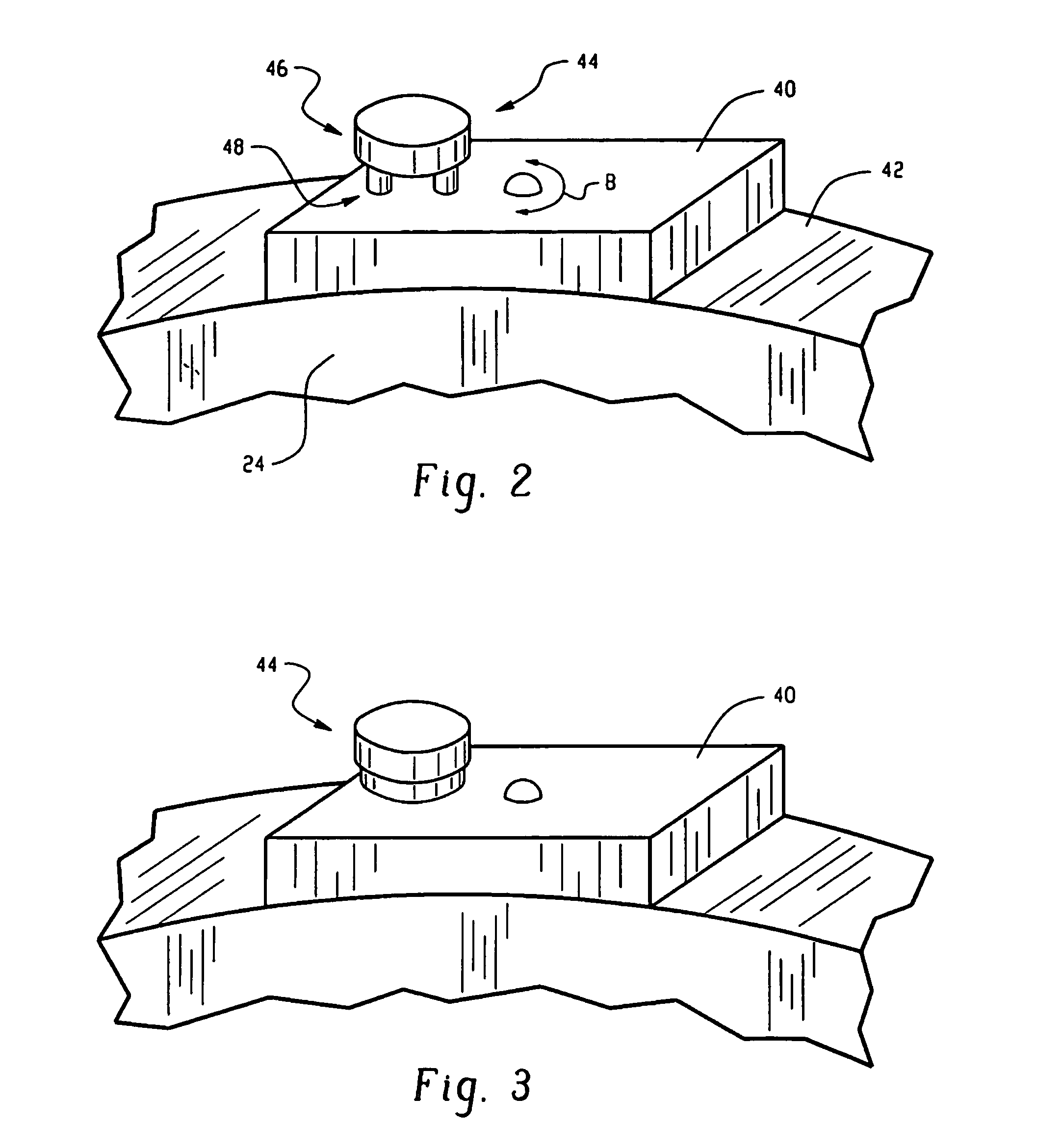 Mechanical damper for air pad instability