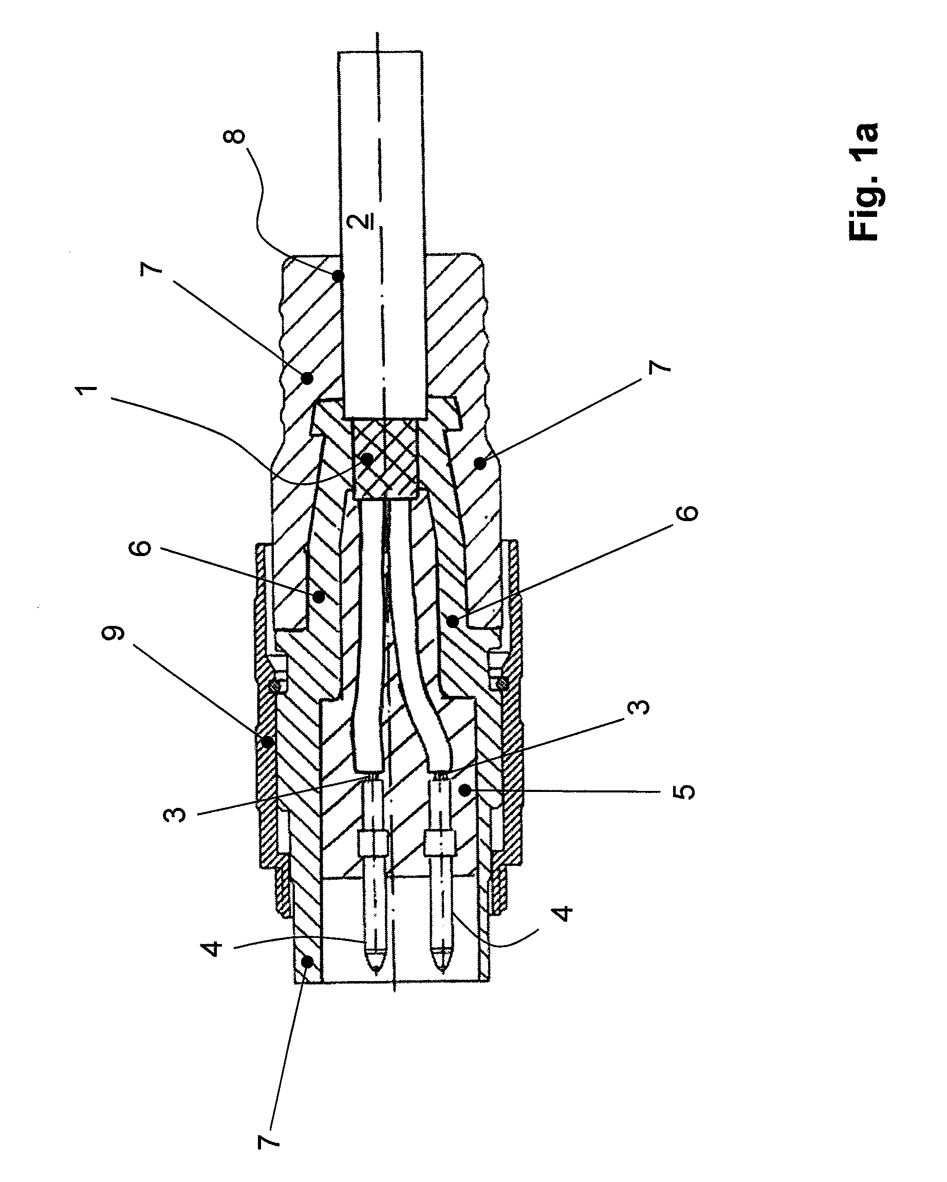 Method for producing an electric interface and interface