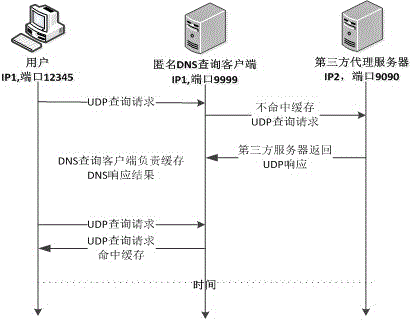 DNS query method based on anonymous network