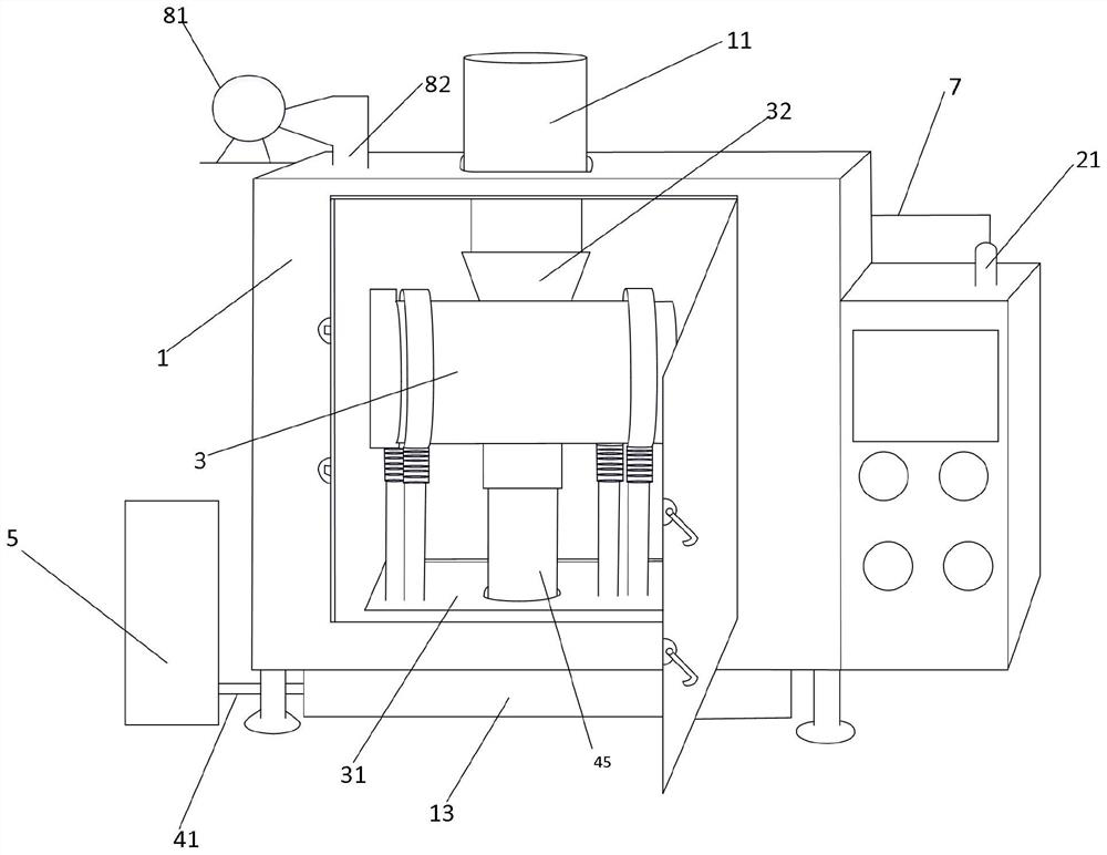 Sheep placenta processing pulverizing device