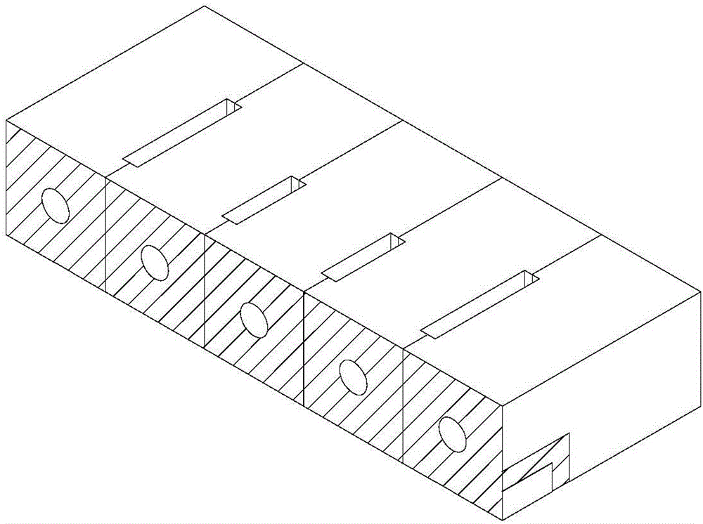 Combined filter employing ceramic resonator grooving and coupling mode