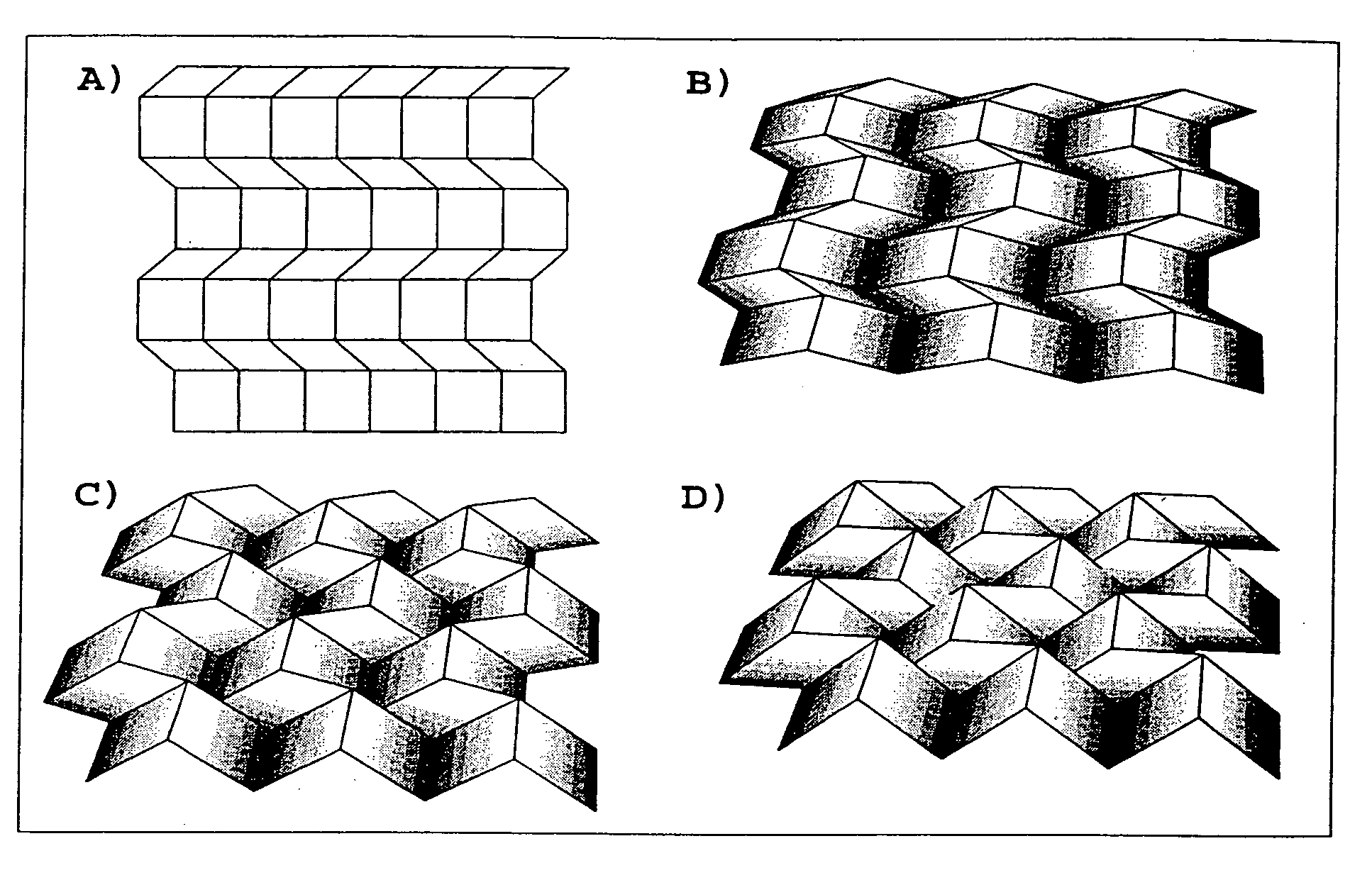 Patterning technology for folded sheet structures