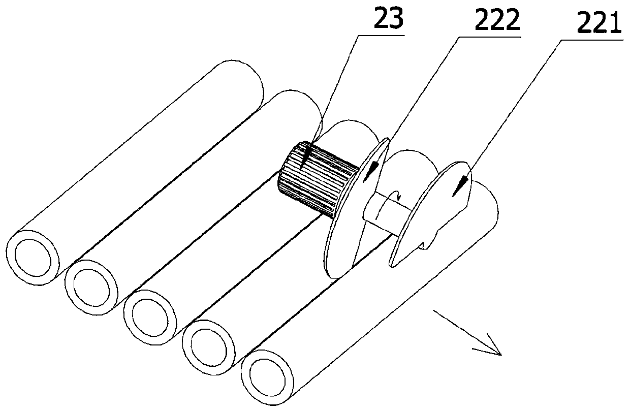 Flattening device for steel pipe end faces