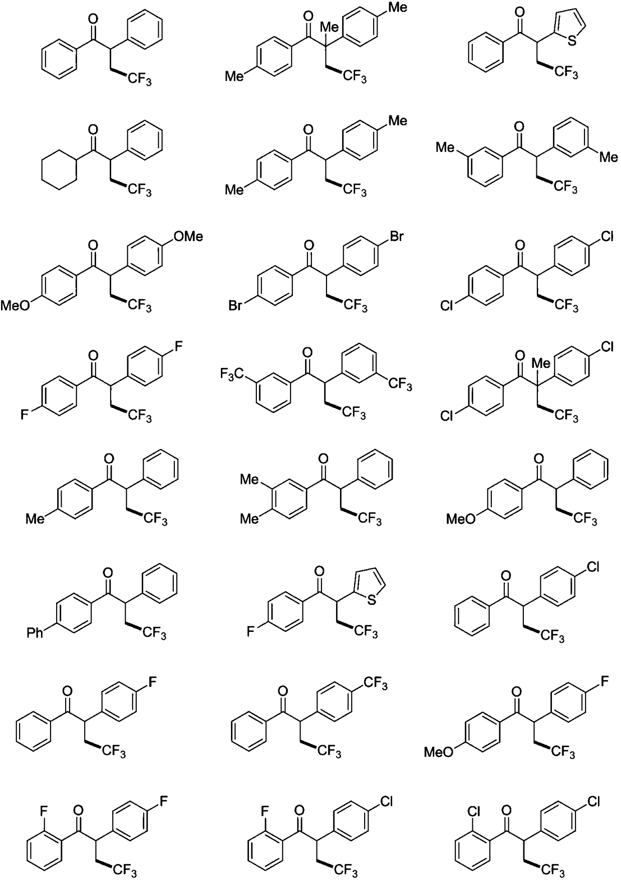 Method for preparing alpha-aryl-beta-trifluoromethyl ketone compound through visible light catalysis