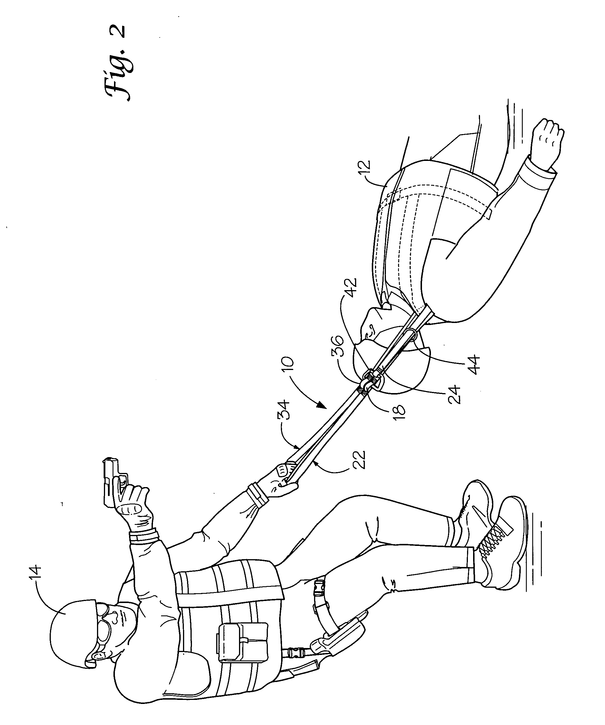 Dual handle adjustable drag strap