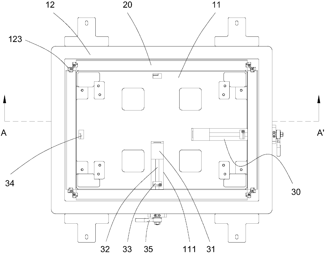 Universal pneumatic fixture for visual inspection devices