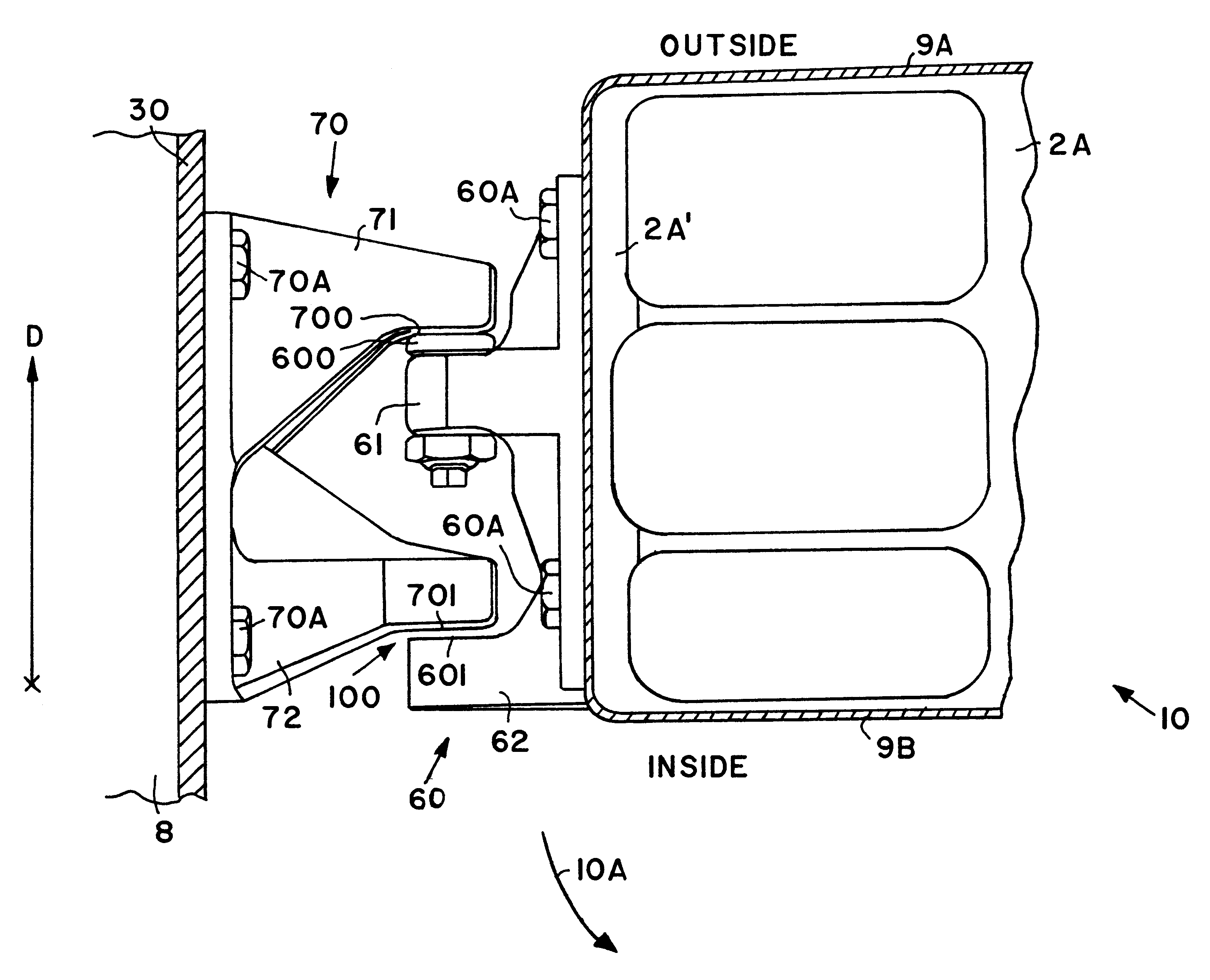 Aircraft door structure