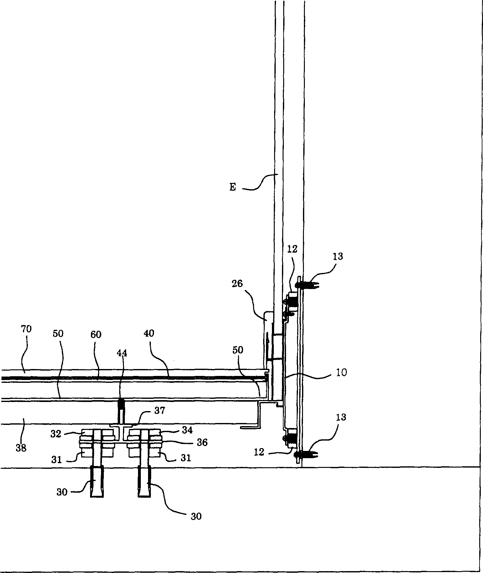 Structured body of indoor corner of guilding