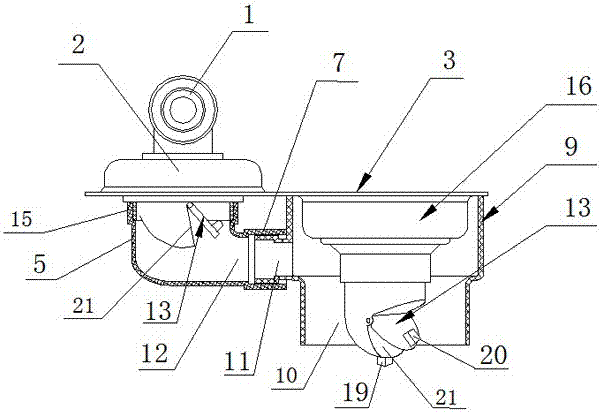 Indoor floor drain component