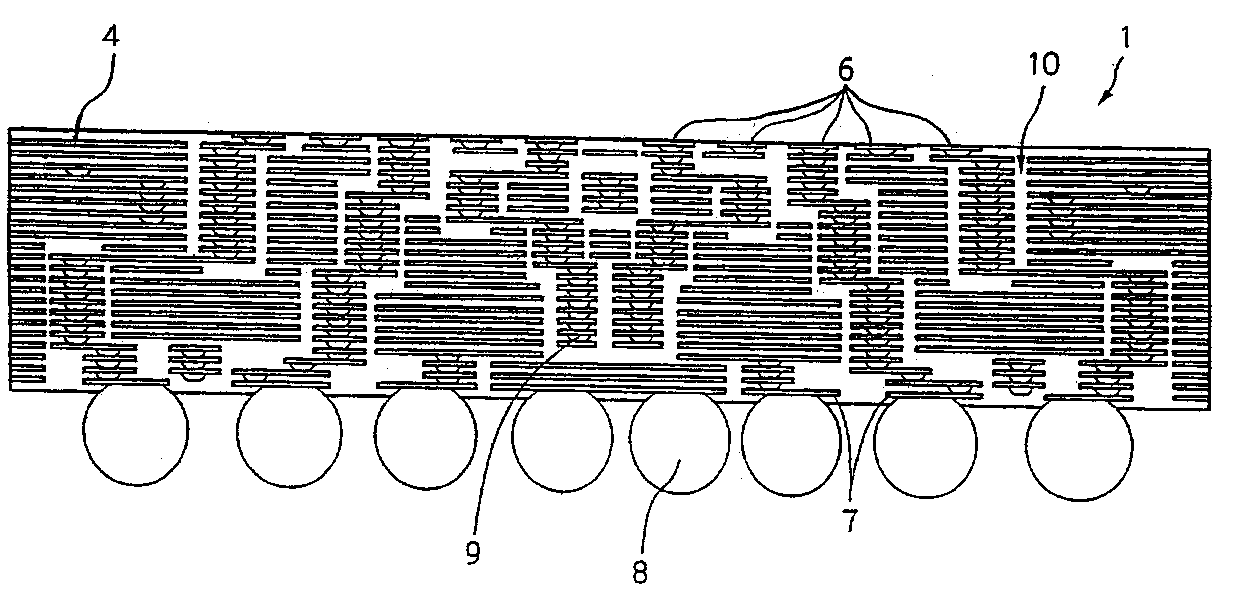 Package substrate for a semiconductor device, a fabrication method for same, and a semiconductor device