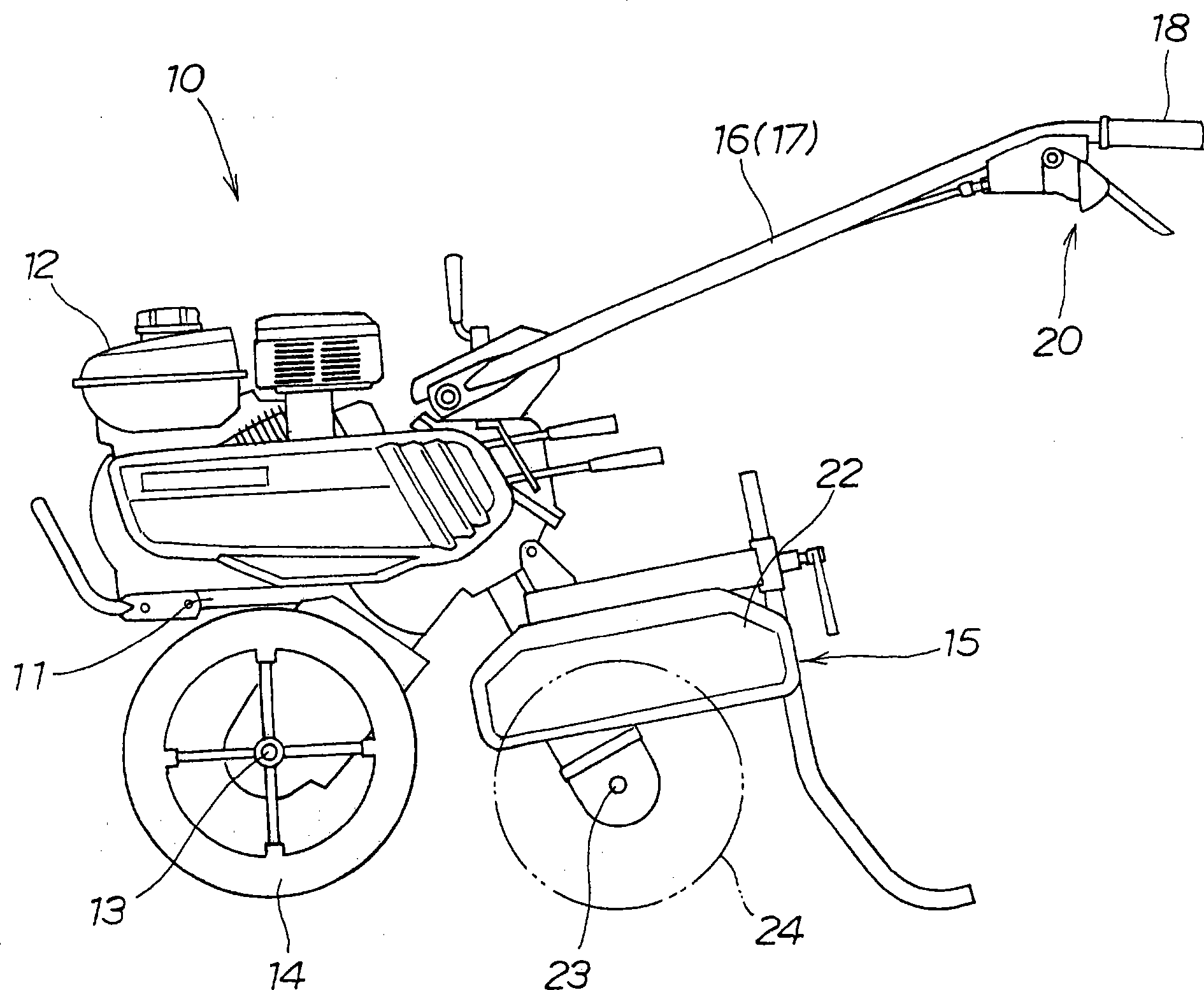 Operation lever structure