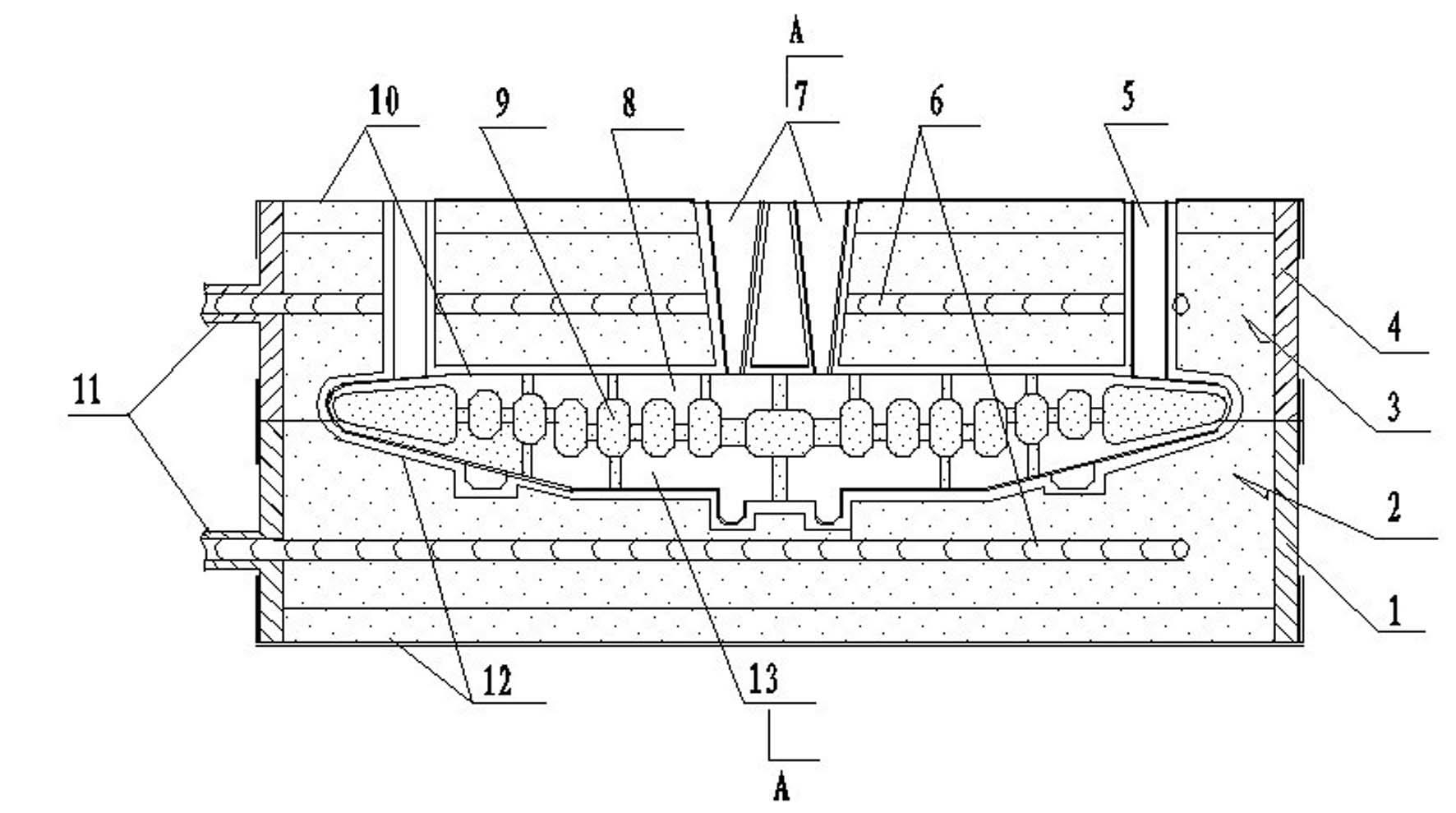 Novel modeling method for casting large-sized and ultra large-sized alloy steel track shoes