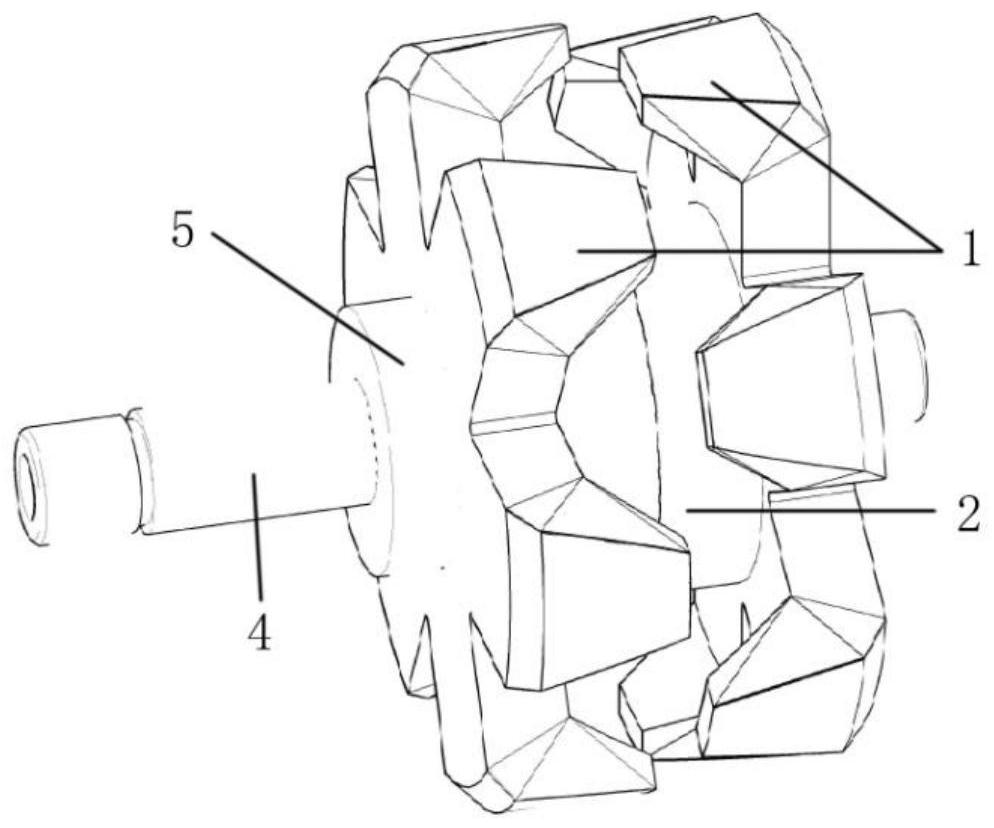 Brushless direct excitation motor and assembling method thereof