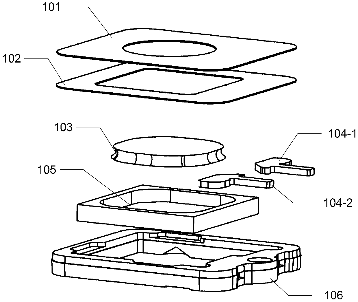 Focusing lens for intelligent terminal camera, camera module and intelligent terminal