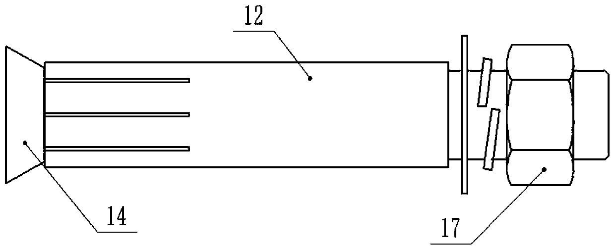 An anchoring device for expansion bolts used in building walls