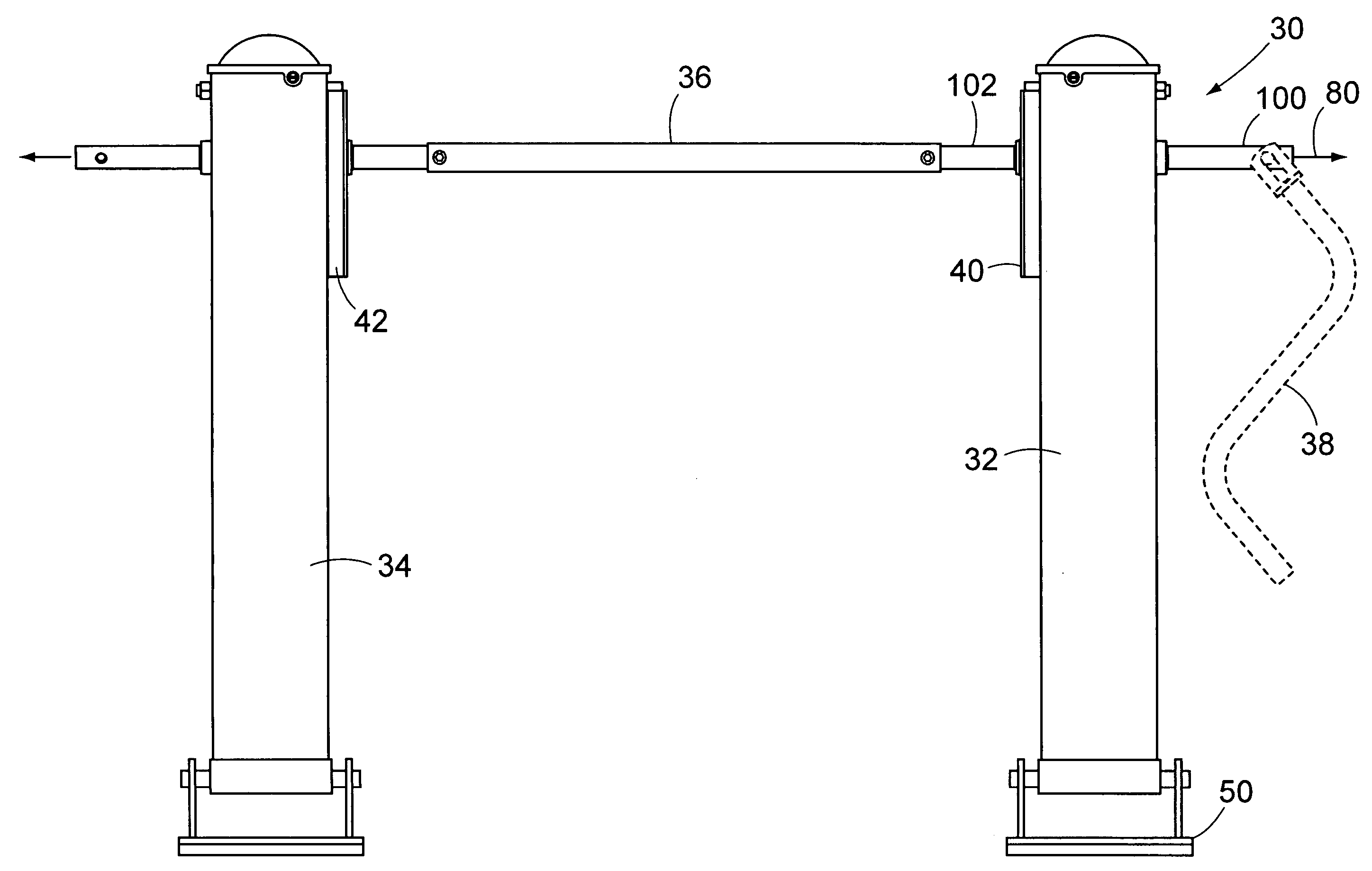 Landing gear assembly for a trailer