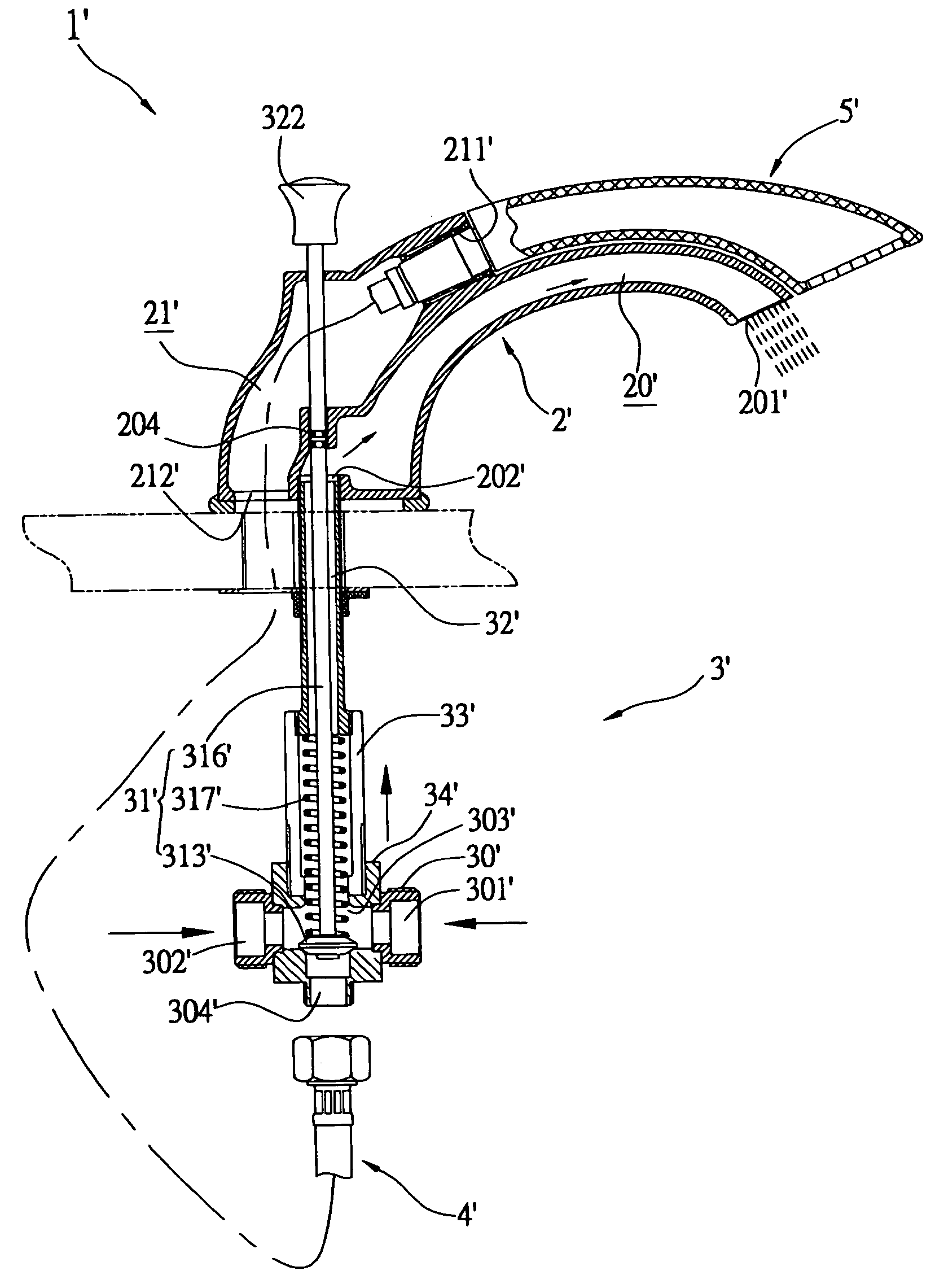 Bathtub water tap