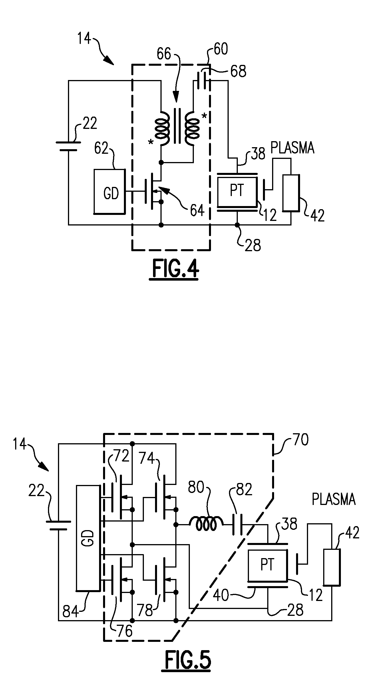 High gain miniature power supply for plasma generation