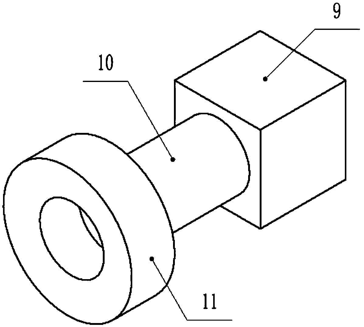 Method for calibrating origin position of center axis of rotary table based on visual measurement