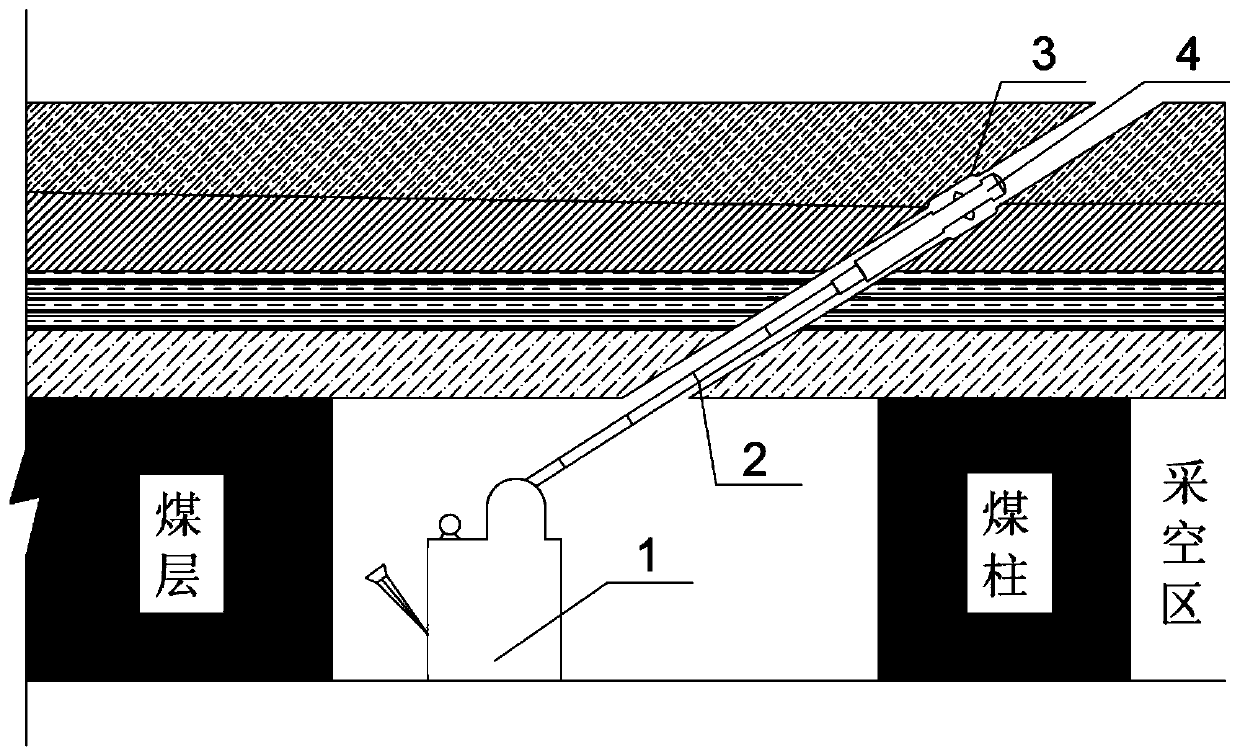 A pre-fracture hydraulic fracturing roof cutting and pressure relief construction method and drilling equipment