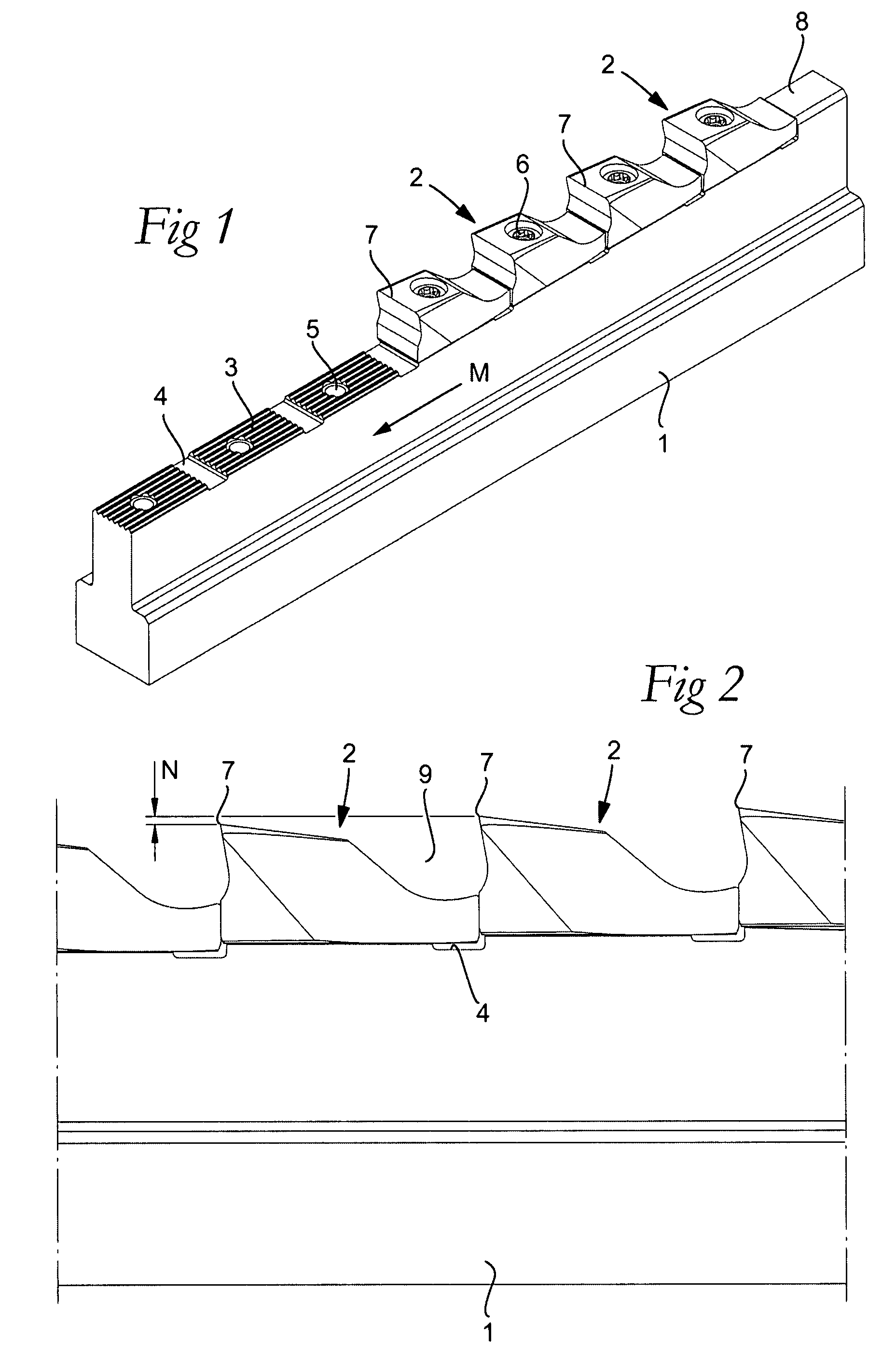 Tool and a cutting insert for chip removing machining