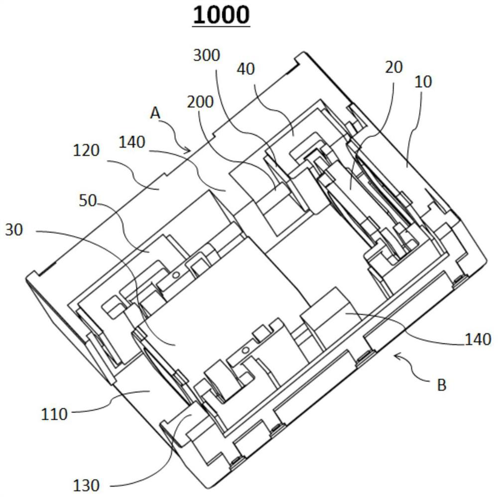 Optical zoom camera module and corresponding portable terminal equipment