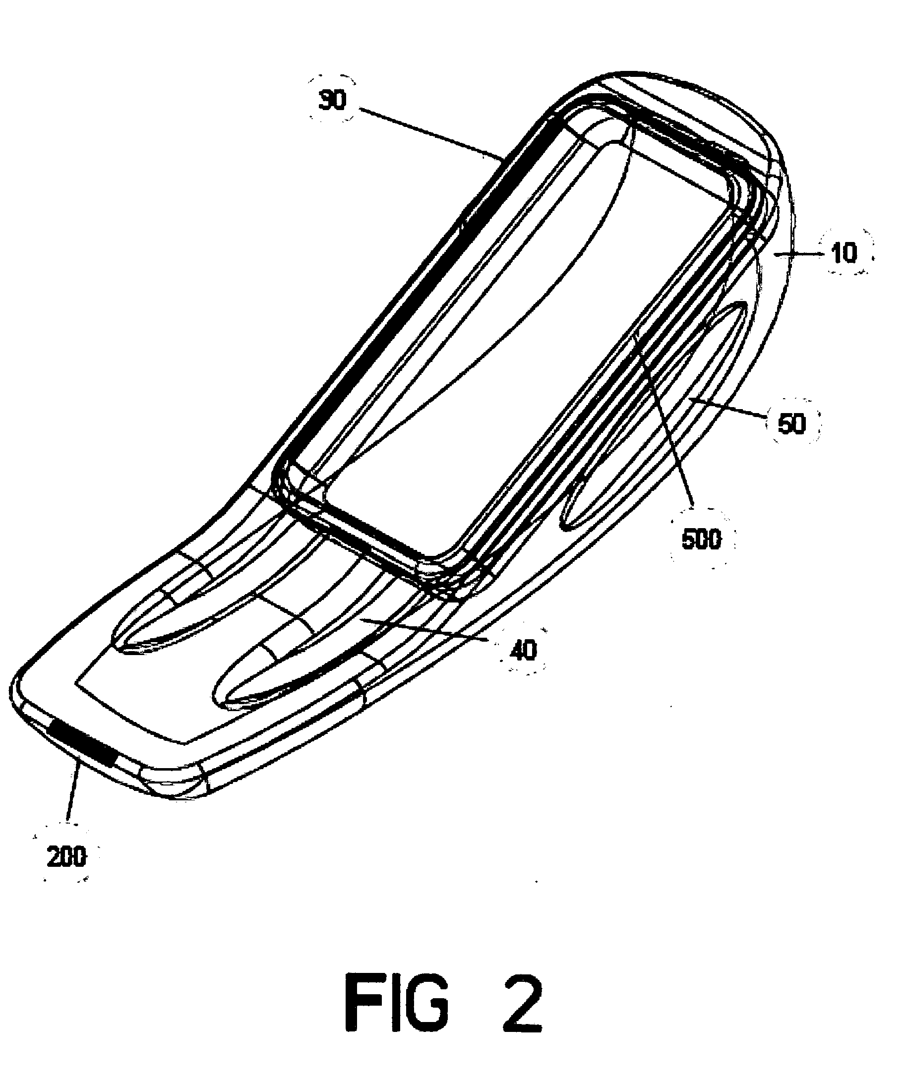 Hand held, ergonomic grip having a portable telephone device removably coupled thereto