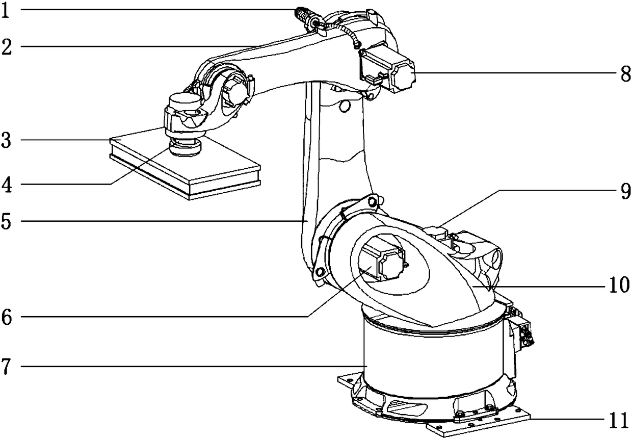 Industrial robot absorbing fixture