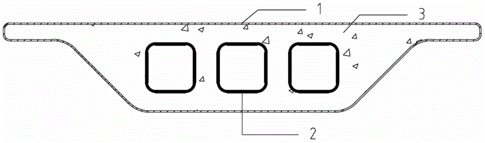 FRP (fiber reinforce plastic) tube-concrete-multiple steel tube hollow combined single-box or multi-box multi-compartment beam