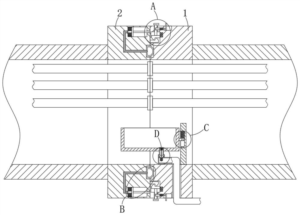 Heating and ventilating construction pipeline connecting structure